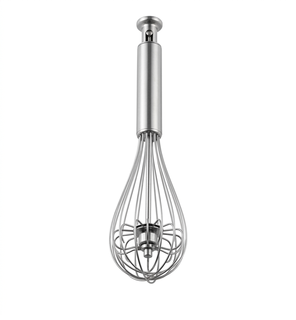 Alissak ouet Semi-Automatique Rotatif PARENCE (30 cm) | Batteur Manuel en Inox pour Œufs, Crèmes et Sauces | Ustensile de Cuisine Professionnel
