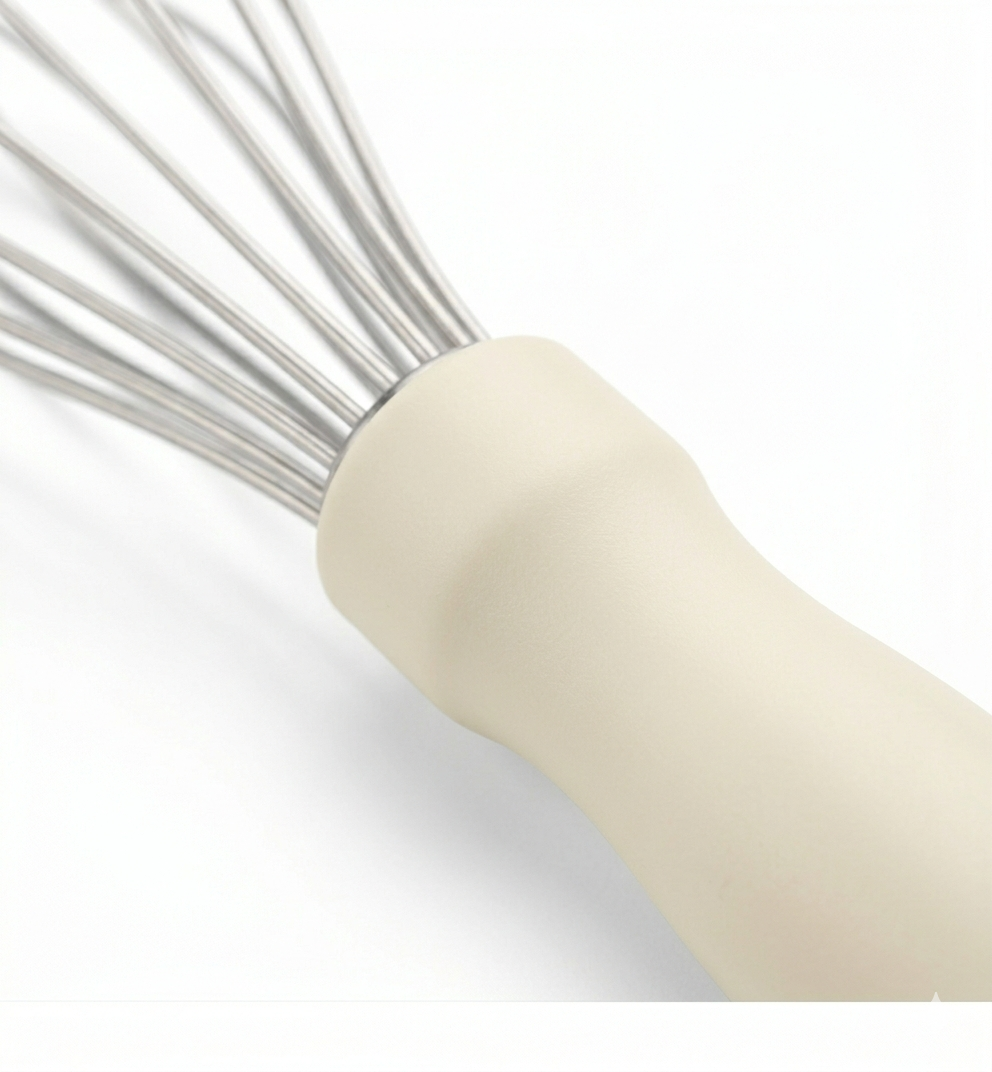 Alissak Fouet de Cuisine en Acier Inoxydable KitchenAid | Fouet Ballon Ergonomique | Couleur Blanc Amande